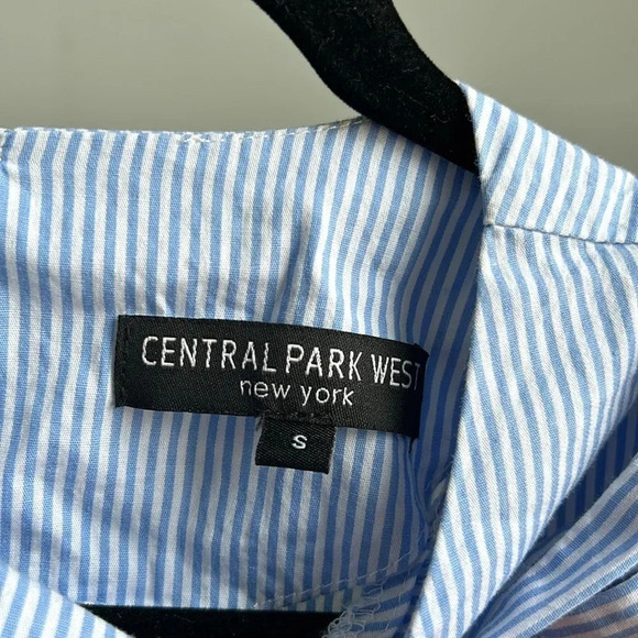 Central Park West New York Striped Cotton Shirt | Striped Shirt | Open Shoulder - Picture 3 of 10